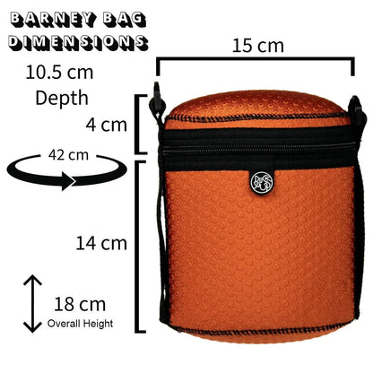 Orange Dot Barney Bag