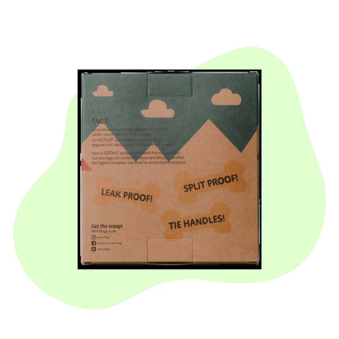 Fetch-It Compostable Poop Bags - dimensions - dog poo bag refill | Dicky Bag