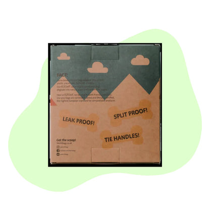 Fetch-It Compostable Poop Bags - dimensions - dog poo bag refill | Dicky Bag